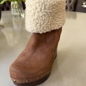 Ugg booties, super fun with leggings